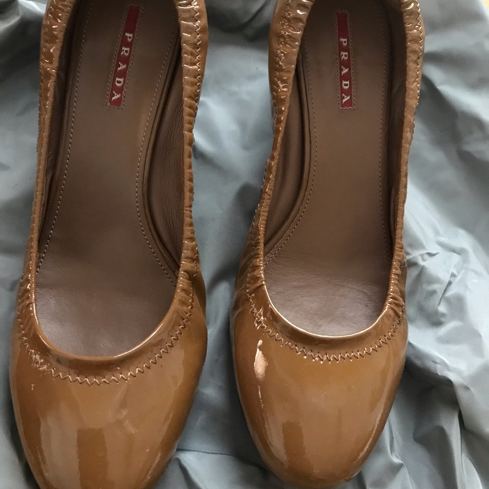 NWOT! Prada Sport size 8 patent leather pumps. Never used. Comes with dust bag!
